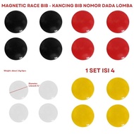 MAGNET Race BIB - BIB Button chest number of Running Competition (1 set of 4)