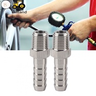 WF  Fafeicy Barb Joint  2PCS 1/4in Stainless Steel Quick Coupling Connector Pipe Fitting BSPT Male T