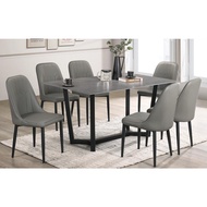 GOWIN Sintered Stone Dining Set 1 + 6 Seaters/SET MEJA MAKAN/MEJA KERUSI/DINING TABLE/DINING CHAIR