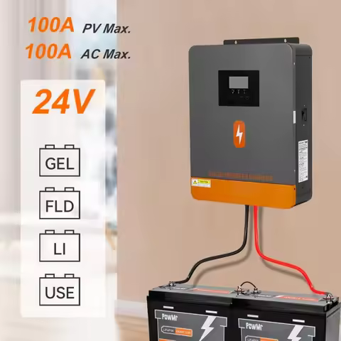 PowMr Off Grid Inverter 4.2KW 12V/24VDC to 220VAC PV 500V 100A MPPT Charger Controller Pure Sine Wav