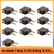 DC 3.5mm Airplane Airline Air Plane Headphone Mono Audio Converter Travel Jack Plug Splitter Adapter