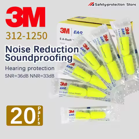 3M Genuine 312-1250 Foam soft earplugs Noise-canceling earplugs Noise protection ear muffs Factory M
