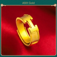 Emas 916 Cincin H Mewah Ringan untuk Lelaki Ring 24K Gold Plated Korean Gold 916 Bangkok Gold 18K Sa