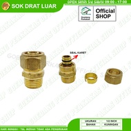 Sok Drat Luar Air Panas Kuningan 1/2 Inch Knee Kran Shower Air Panas