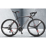 Road Bike 27-Speed Men's and Women's off-Road Road Bike Double Disc Brake 700c Sports Car