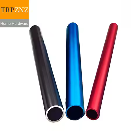 6063 T5 Aluminum Alloy Tube Pipe Red Black Blue Color Anodized Hard Hollow Round Rod Wind Chimes OD 