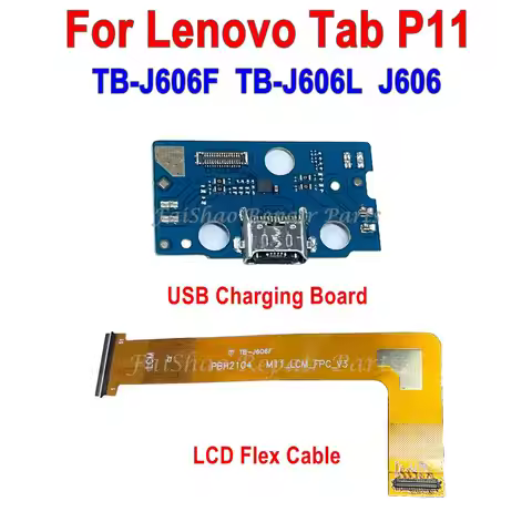 USB Charging Port Connector Charge Dock Board LCD Display Mainboard Flex Cable For Lenovo Tab P11 TB
