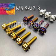 🇹🇭🔥 1pcs SKRU M5 SAIZ 8 CHROME GOLD TITANIUM 🇹🇭🔥 SKRU UNIVERSAL WARNA TITANIUM M5 SAIZ 8 ORIGINAL HE
