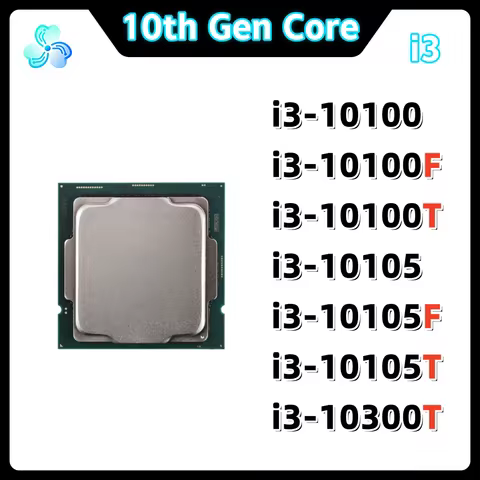 10th Gen Core Processor i3 10100 10100F 10100T 10105 10105F 10105T 10300T Socket 1200 Comet Lake CPU