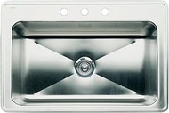 Blanco 440280 Magnum Large Single Bowl Drop-in Kitchen Sink, Satin Finish