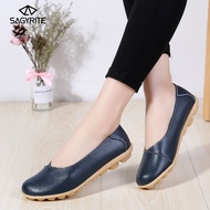 Sagyrite đôi giày lười cho phụ nữ Giày Da Slip-On Moccasin giày cho các mẹ chống trượt đôi giày thườ