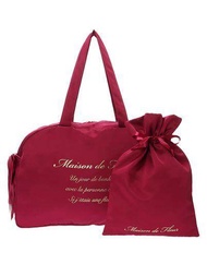 Maison de FLEUR - Boston Travel Carry-On M Bag กระเป๋าผ้าสัมภาระ ใบใหญ่ ดีไซน์สวย ถือขึ้นเครื่องได้ (ไซส์ M)