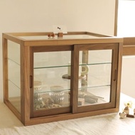 胡桃玻璃點心櫃/收藏櫃/麵包櫃/司康櫃/木櫃