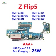 AAA+ Z Flip 5 Dock Connector USB Charger Port Flex Cable Mic Board For Samsung Galaxy Z Flip5 5G F73