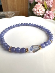 心忱-藍線石x坦桑石 設計款手串