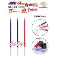 HITAM MERAH Refill Gel Pen 0.5mm Standard Pen Mimi Liquid Ink Refill 0.55mm Pen Black Red Blue Pen School Office Stationery