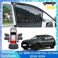 For BMW X3 X3M G01 iX3 G08 2018~2024 2022 2023 Car Magnetic Mesh Privacy Sunshade Side Window Sun Sh