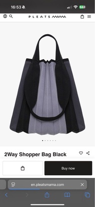Pleats Mama 2Way Shopper Bag 黑色