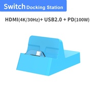 แท่นวางมือถือฮับ USB C ฮับแบบพกพา Type-C พร้อม4K HDMI PD Charge 3.0 USB สำหรับ Nintendo Switch แล็ปทอปแมคบุ๊คเป็นจอทีวีโฟน Dex Dock USB อะแดปเตอร์ C