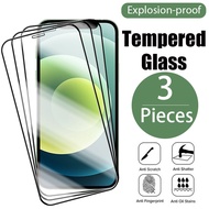 3PCS กระจกนิรภัยสำหรับ iPhone 12 14 13 7 8 Plus 6 6S 5 5s SE 2020หน้าจอสำหรับ iPhone 11 12 13 Pro Max Mini XR XS X แก้ว