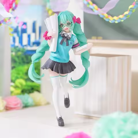 Hot New Vocaloid Singer Luminasta Hatsune Miku 16th Anniversary 18cm PVC Anime Model Collections Des