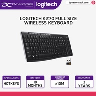 Logitech K270 Full Size Wireless Keyboard with Unifying Receiver for Windows 920-003057