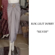 rok lilit premium dobby polos modern silver dan aneka warna lainnya - silver
