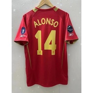 S-XXL      Top quality 05/06 Liverpool home retro Gerrard Alonso football jersey