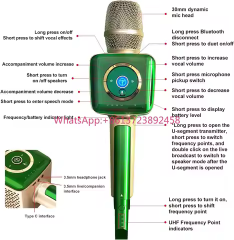 【Hot】Version Karaoke Bluetooth Wireless Microphone UHF Karaoke Mic Speaker Tosing V1 PRO Compatible