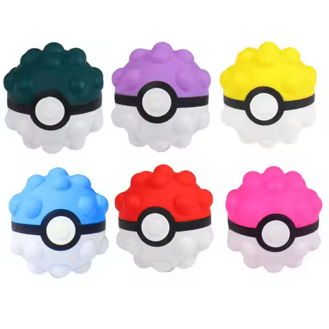 New 3D Pokemon Genie Decompression Ball Fidget Bubble Simple Dimple Stress Ball Anti Stress Squeeze 