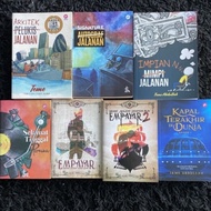 PRELOVED NOVEL IMPIAN/SIGNATURE/PELUKIS/ARKITEK JALANAN/ EMPAYAR 1 & 2/SELAMAT TINGGAL PURNAMA/KAPAL