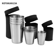 KOTAKAN13A 4Pcs Whisky Wine Glass, Stainless Steel with  Camping Cups, 2025 Mini 30ml/70ml/170ml Bee