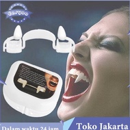 Fake Fangs Vampire Cosplay Retractable Vampire Fangs Teeth Halloween Party Props