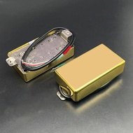 "Sealed Alnico 5 Humbucker Pickup for LP Guitar - Brass Cover, 4-Conductor Cable (7.5K/15K), Coil Sp