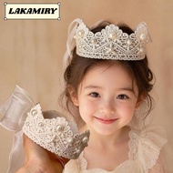 LAKAMIRY Kids Crown Headpiece, Hollow Lace Crown Shape Baby Crown Headband,  Mesh Bow Girls Crown Ha