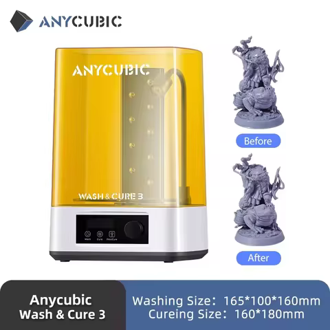 ANYCUBIC Wash & Cure 3 AE Version For Mars Photon Mono 4 LCD SLA DLP 3D Printer Models Curing Resin 