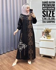 ( S M L XL XXL ) Gamis twill rayon gamis twill tidye gamis twil rayon super abstrak - Motif SETONO -