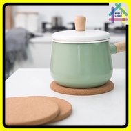 CORK POT STAND CORK COASTER LEKAR PERIUK ROUND PLACEMAT MUG COASTER HEAT INSULATION COASTER
