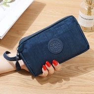 Moderntime Tiktok style Women Solid 3 Layer Canvas Coin Purse Card Zipper Wallet Holder Phone Bag Gift