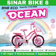 Sepeda Anak Perempuan Bnb Ocean Ukuran 12 16 18 Inch Keranjang