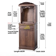 New Chinese Style Solid Wood Temple Cabinet Home Use Buddha Altar Wealth God Statue Guanyin Bodhisat