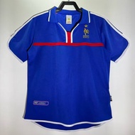 Reprinted version of the 2000 Cup France team home retro old jersey Zidane Henry short sleeve footba