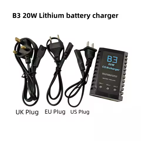 B3 20W 2-3s lithium battery 7.4V 11.1V Simple balanced fast charging charger for model aircraft, car