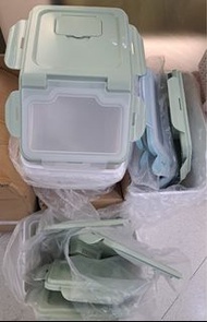 寵物儲糧桶 狗糧貓糧密封儲存桶 防潮密封箱 糧食儲存盒 貓糧收納 寵物食品儲存容器 米桶 附送量杯及乾燥劑 綠色 6kg