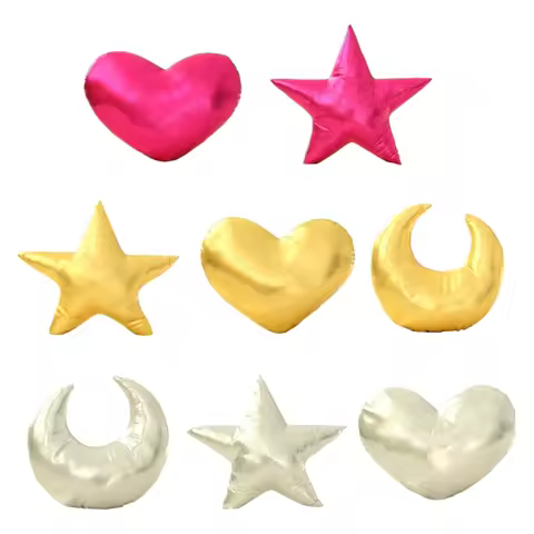 Heart Star Moon Throw Pillow Photography Outdoor Travel Camping Portable A0KC