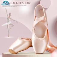 OPENMALL Professional Ballet Pointe Shoes Girls Ladies Ribbon Ballet Shoes Performance Shoes Practic