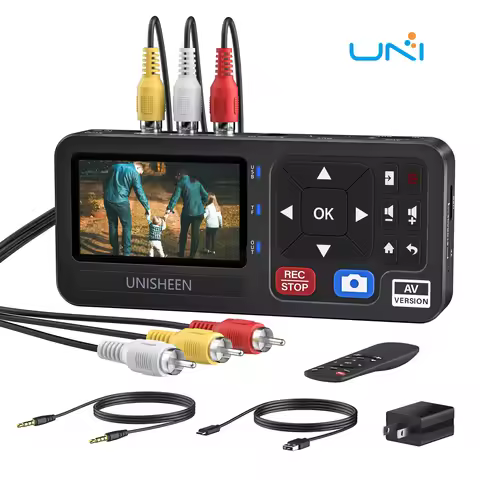 UNISHEEN 1080p High Quality VHS Tape to Digital Camcorder DVD Converter Casette MP3 Recorder