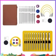 Tunisian Crochet Hook Set with Cable Aluminium Interchangeable Crochet Hook Set Crochet Hook 26 Pcs 