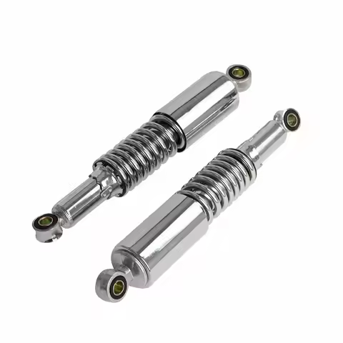 1 Pair Chrome Motorcycle Rear Shock Absorbers Suspension Spring Replacement For Yamaha Honda Suzuki 