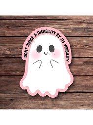 1PC Don't Judge A Disability Sticker - Cute Neurodivergent Awareness Vinyl Decal Invisible Disabilit